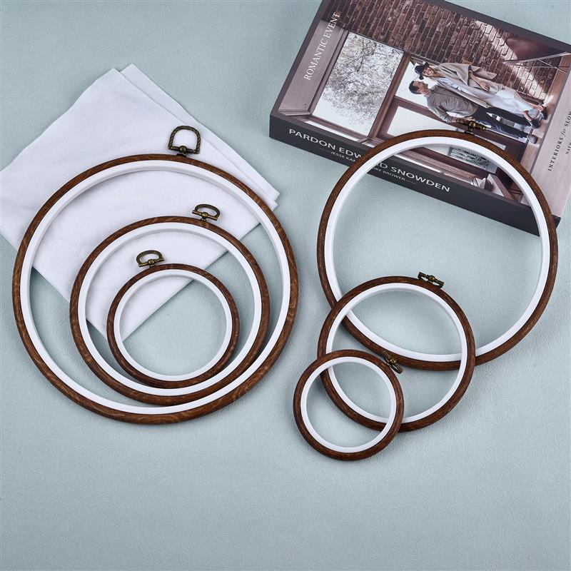 Embroidery Hoop Square - Ronde Ovale Houten Kleur Borduurringen Frame