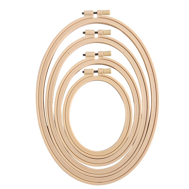 Embroidery Hoop Square - Imitatie Bamboe Plastic Ovale Houten Kleur