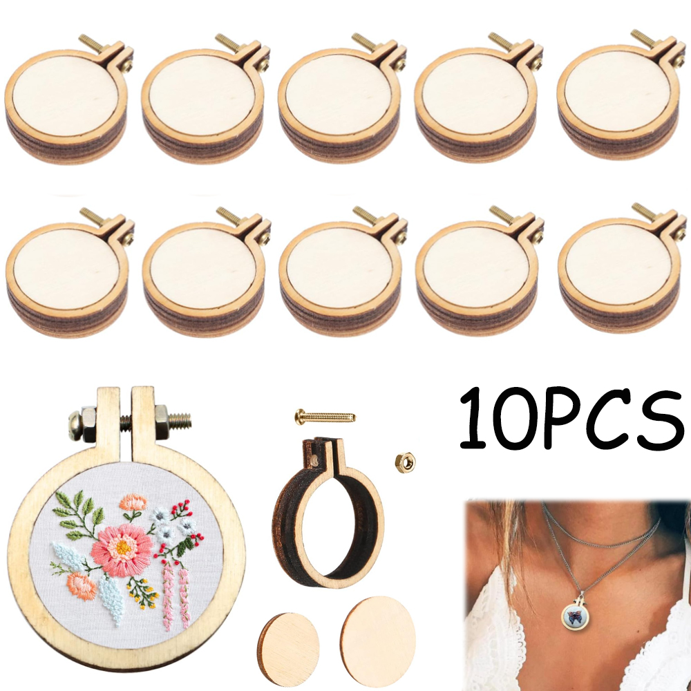 Embroidery Hoop Square - 10 stks/set Houten Mini Borduren Hoepel