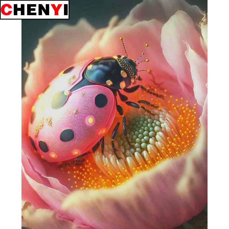 Embroidery Lady Bug - 5d Diamond Painting Full Drill Vierkante