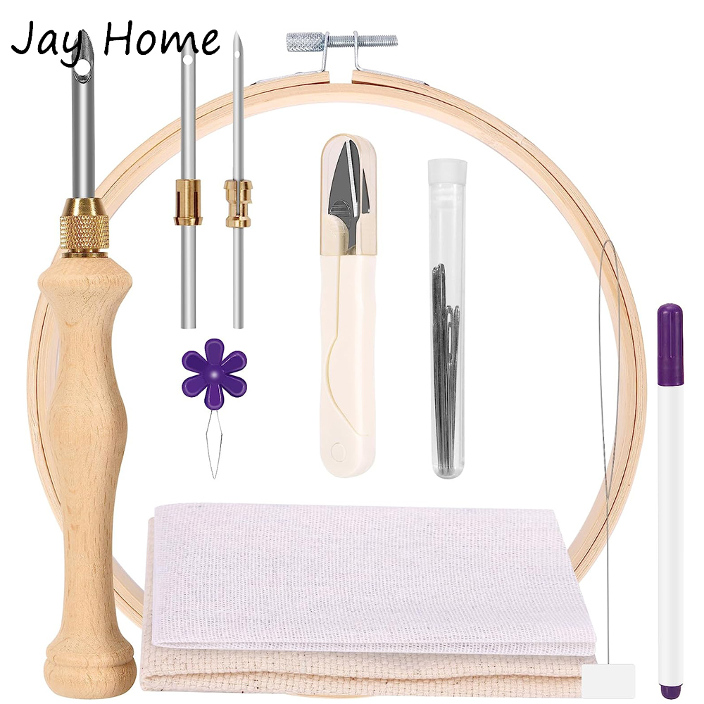 Embroidery Hoop Square - Punch Needle Starter Kit met borduurring