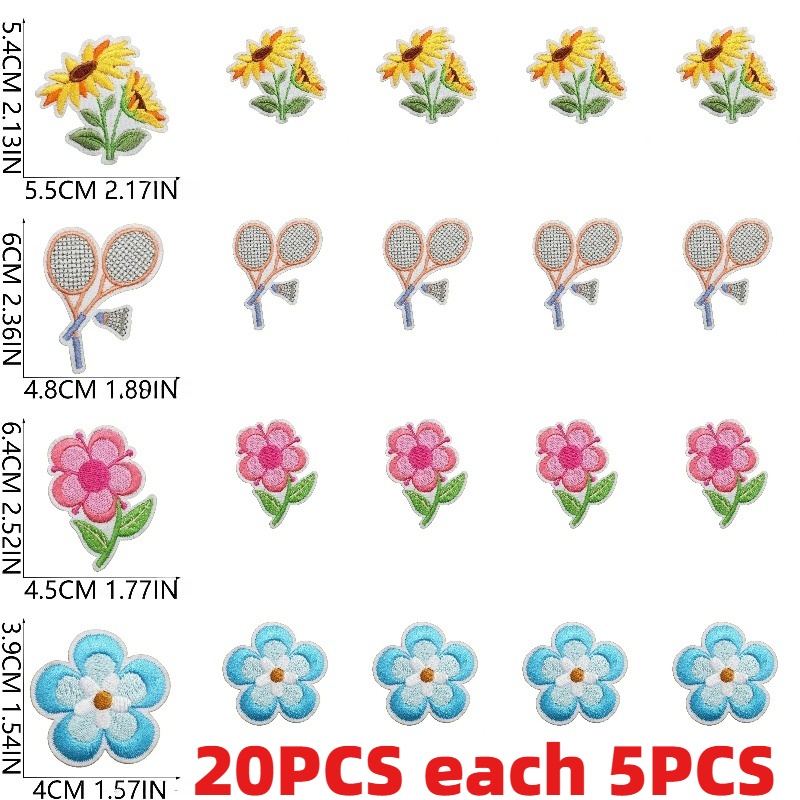 Embroidery Lady Bug - 10/20PCS Bulk Lente Thema Borduurdoek Sticker