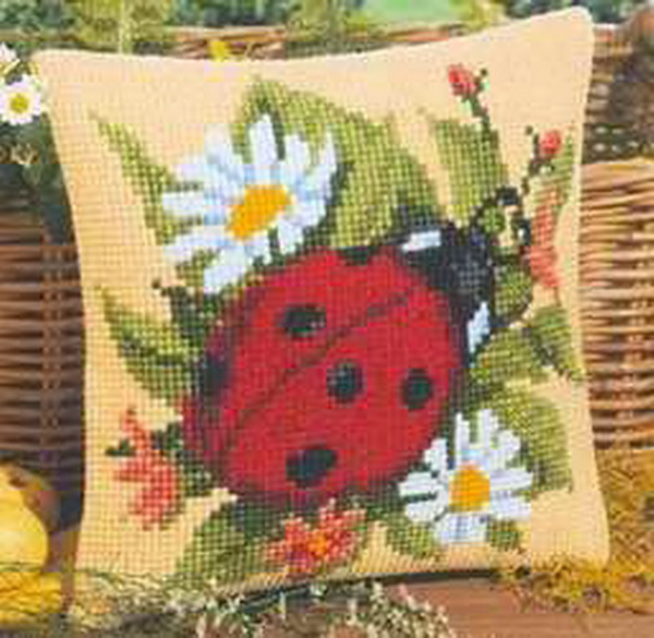 Embroidery Lady Bug - Lieveheersbeestje 22-22 Borduurpakket voor Handwerken Borduren