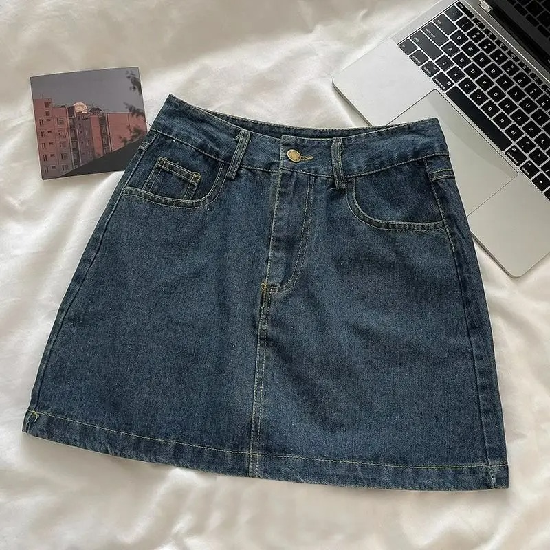 Embroidery Origin - Y2K Denim Rok Set: Vintage Japanse