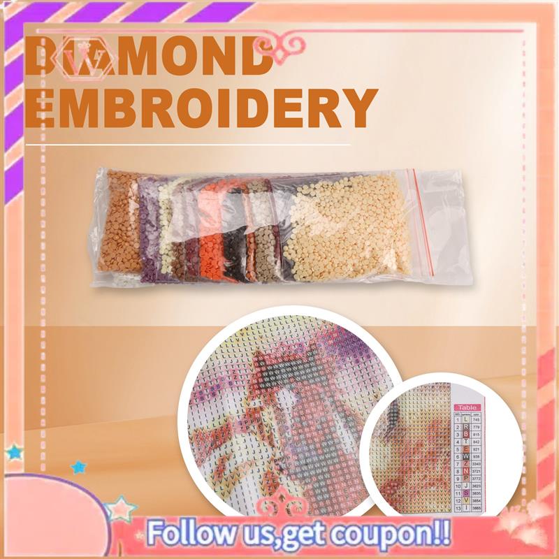 Embroidery Running Stitch - Opgewaardeerde volledige boor vierkante diamant DIY