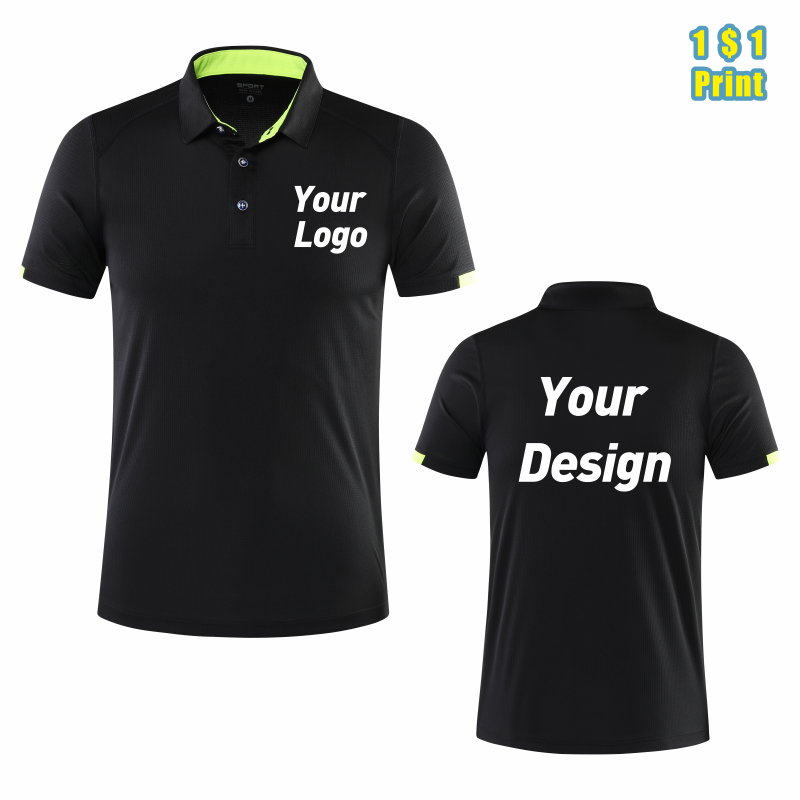 Embroidery Design Logo - Sneldrogend ademend sportpoloshirt Aangepast logo Print