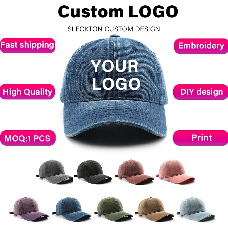 Embroidery Design Logo - SLECKTON Custom LOGO Baseball Cap voor