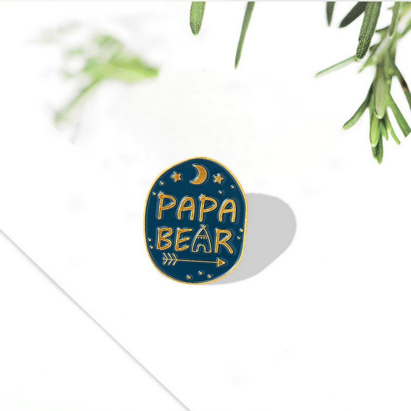 Embroidery Love - Mama Papa Beer Emaille Pins Aangepaste