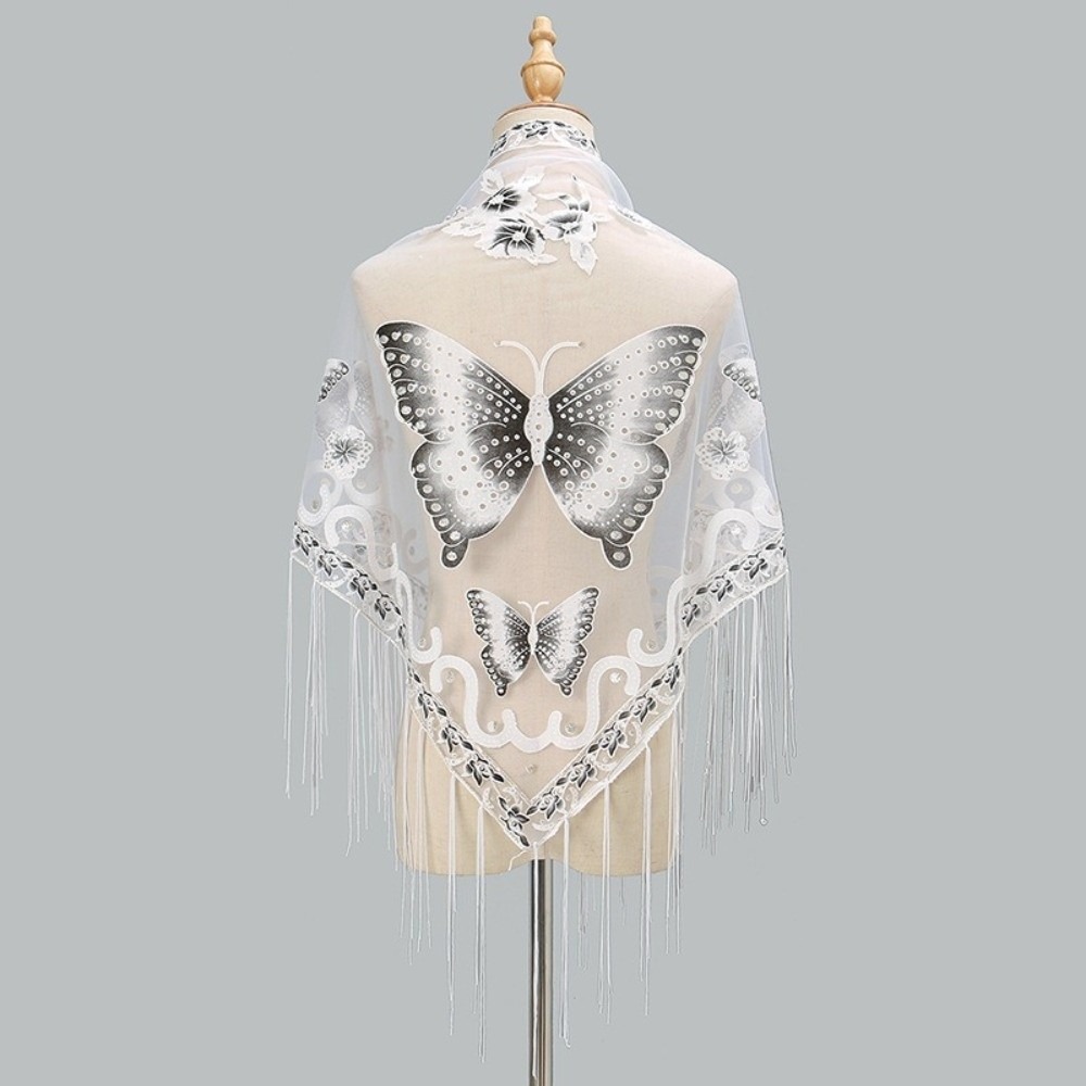 Luxe bloemenkant holle sjaal v - Embroidery Hoop Square recensie en prijs