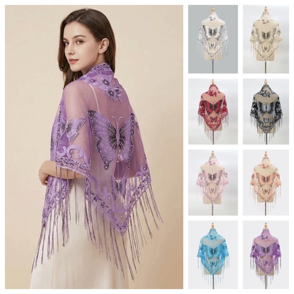 Luxe bloemenkant holle sjaal v - Embroidery Hoop Square recensie en prijs