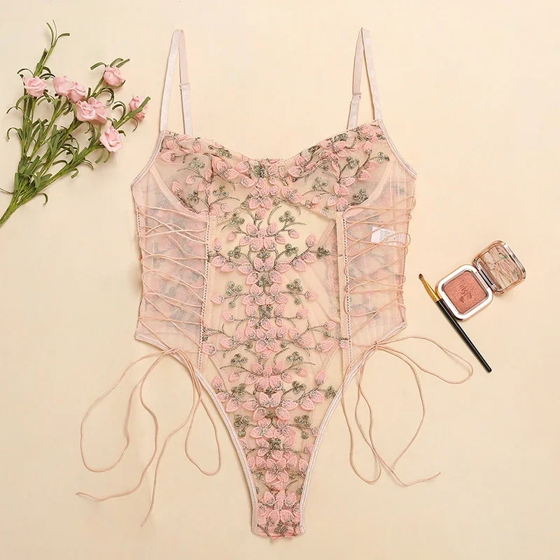 Vrouwen sexy lingerie bodysuit - Embroidery Print recensie en prijs