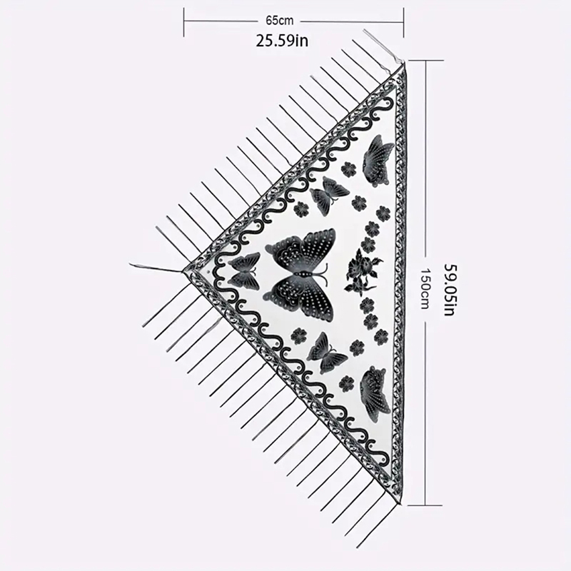 Mode Driehoek Sjaal Vlinder Bo - Embroidery Hoop Square recensie en prijs