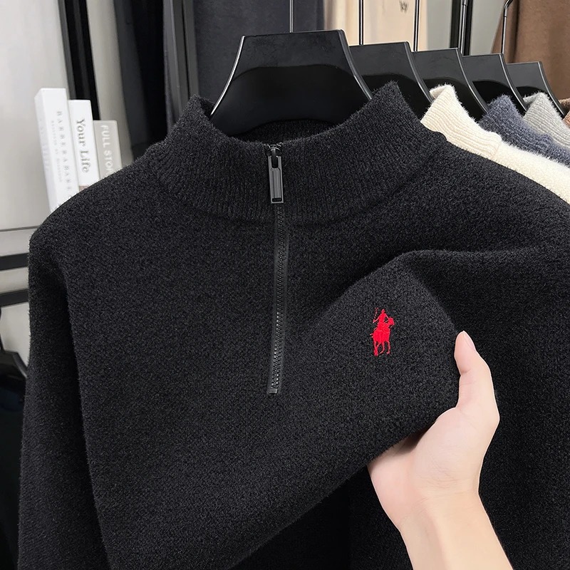 Hoogwaardige trui met ritsslui - Embroidery Design Logo recensie en prijs