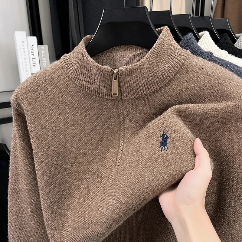Hoogwaardige trui met ritsslui - Embroidery Design Logo recensie en prijs