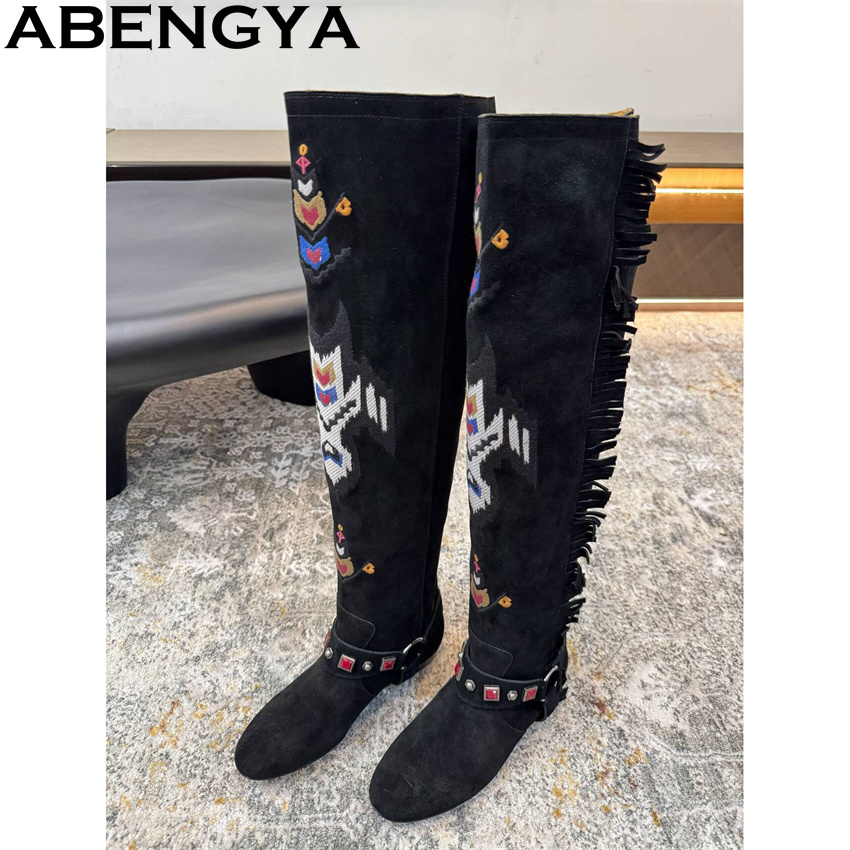 ABENGYA 2026 Winter Nieuwe Kni - Embroidery Print recensie en prijs