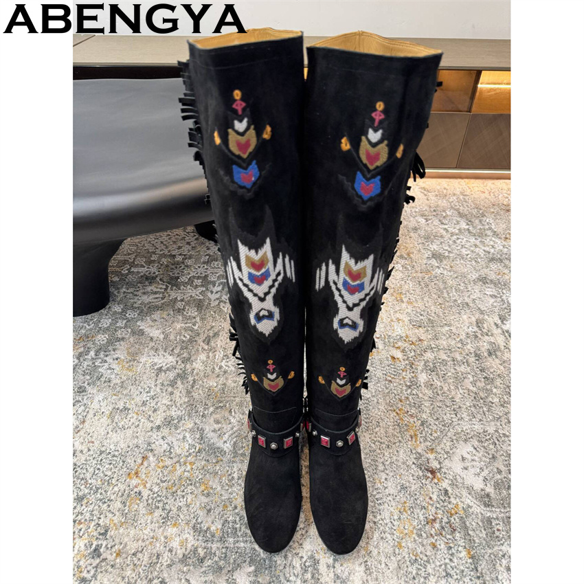 ABENGYA 2026 Winter Nieuwe Kni - Embroidery Print recensie en prijs