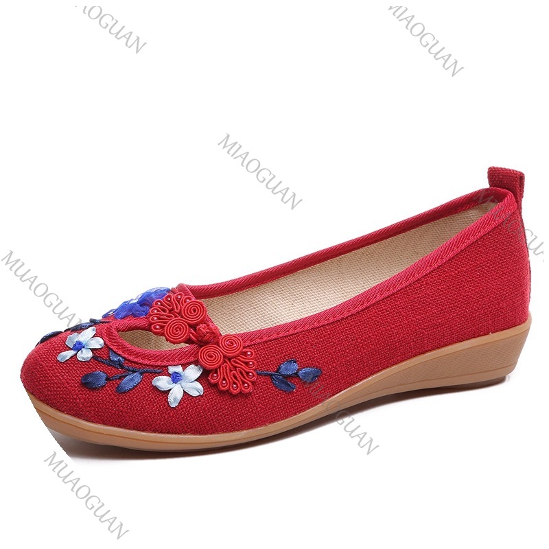 Geborduurde dames comfort wedg - Embroidery Canvas recensie en prijs