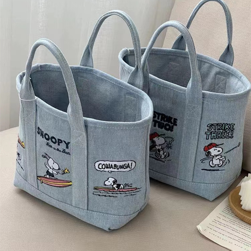 Nieuwe Snoopy Comic Denim Tote - Embroidery Artwork recensie en prijs