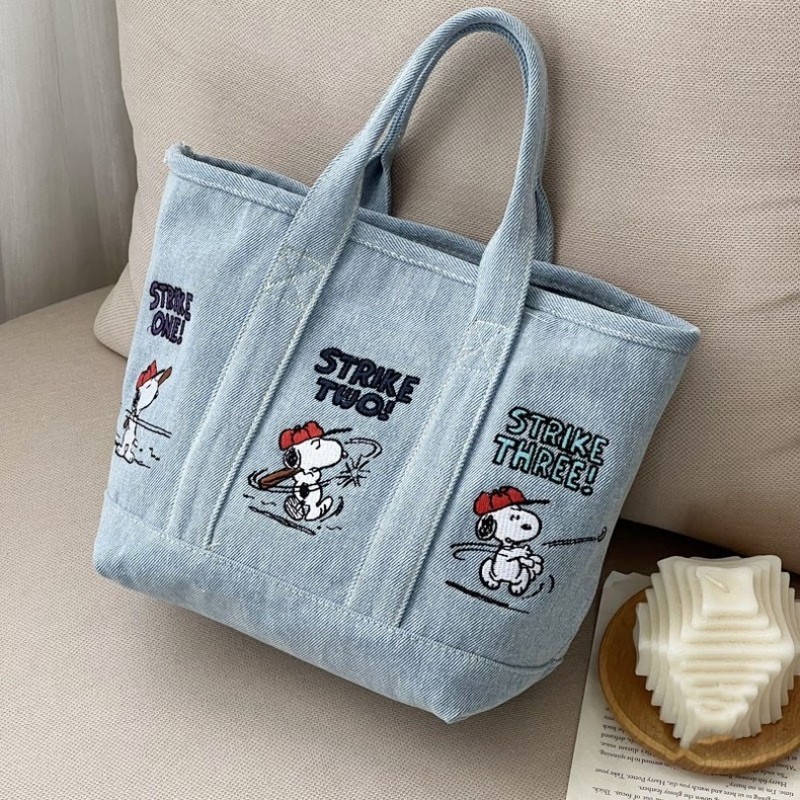 Nieuwe Snoopy Comic Denim Tote - Embroidery Artwork recensie en prijs