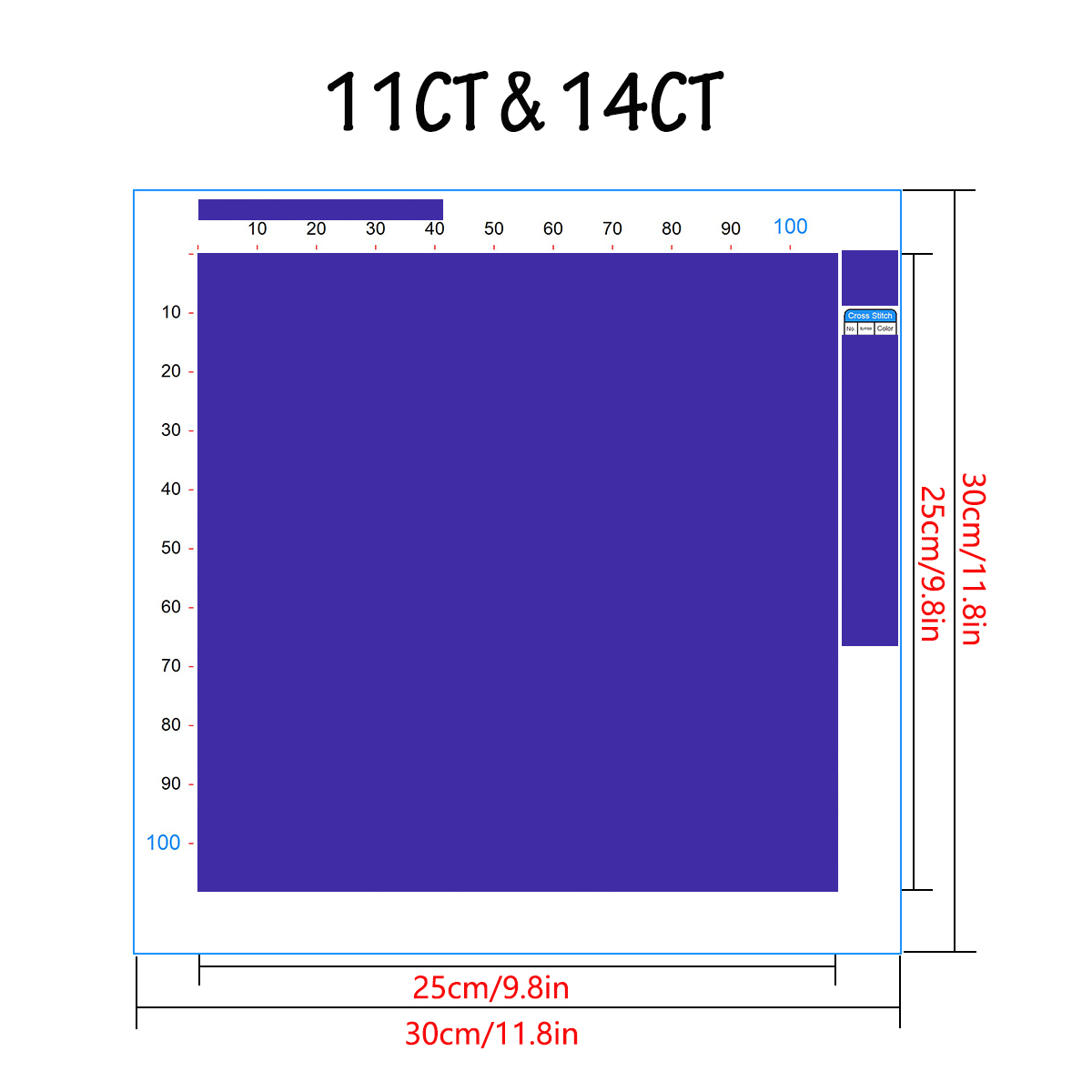 1PC 30X30CM/11.8in, 11CT/14CT  - Embroidery Running Stitch recensie en prijs