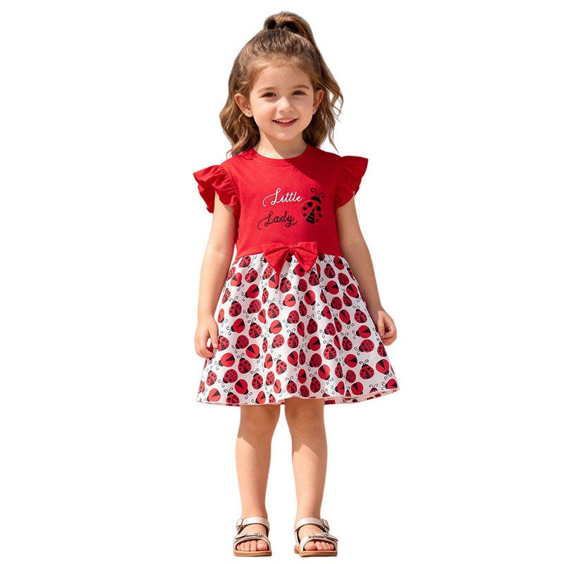 Meisjesjurken met korte mouwen - Embroidery Lady Bug recensie en prijs