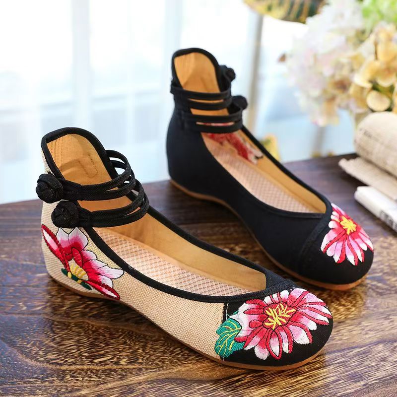 Vrouwelijke wedges met gebordu - Embroidery Canvas recensie en prijs