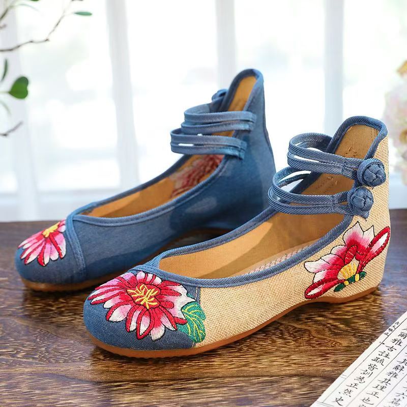 Vrouwelijke wedges met gebordu - Embroidery Canvas recensie en prijs
