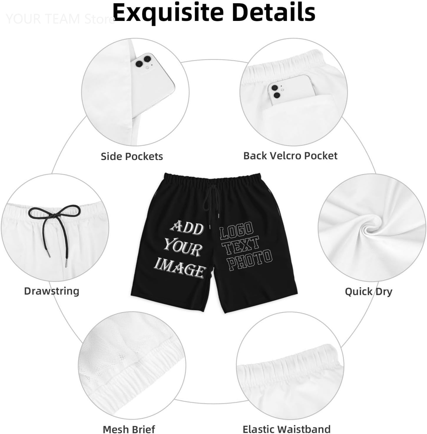 Op maat gemaakte shorts voor h - Embroidery Design Logo recensie en prijs